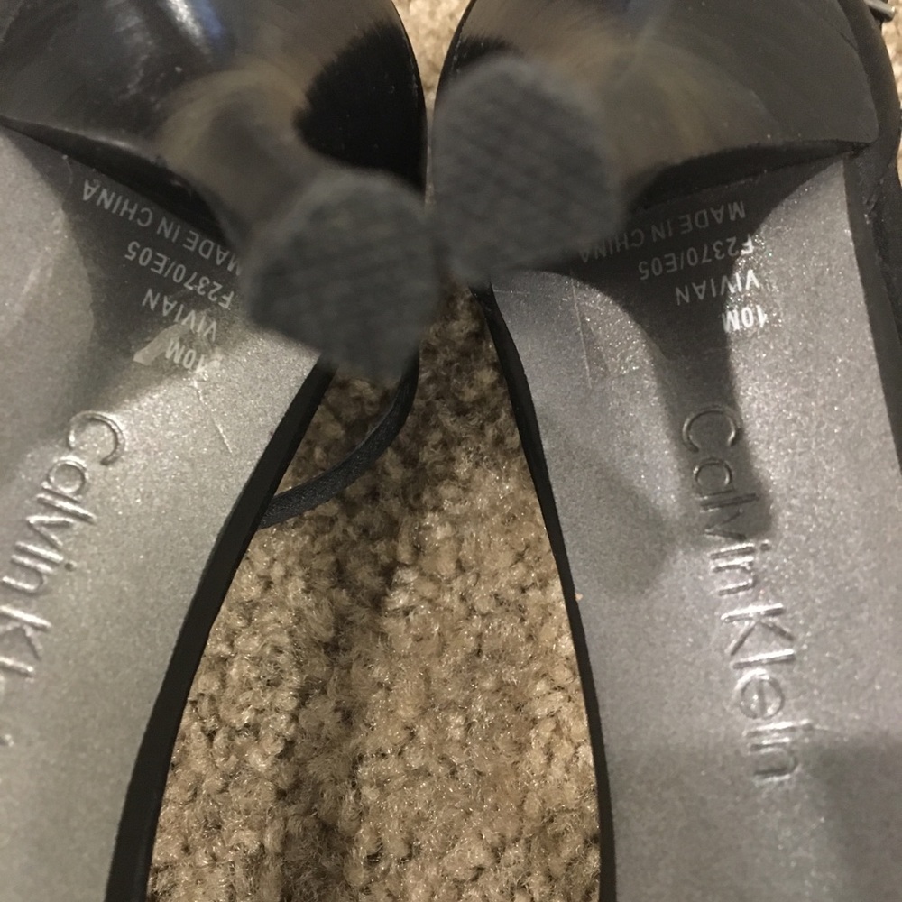 Calvin Klein Rhinestone Sandals Heels Size 10 - Picture 6 of 8